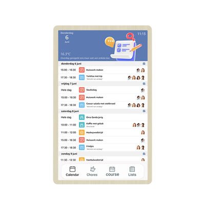 새로운 디자인 RK3576 안드로이드 13 스마트 달력 가족 디지털 벽 달력 달력 체크리스트 표시