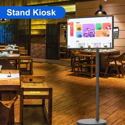 OEM/ODM 커스터마이징 RK3588S2/RK3588 안드로이드 13 24 인치 바닥 서 있는 디지털 사이니지 스크린 부엌 디스플레이 시스템 레스토랑