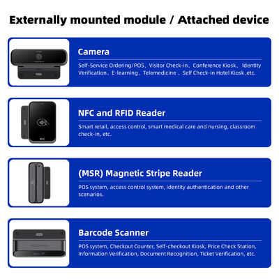 15인치 셀프 서비스 주문 기계 금속 디지털 사이니지 레스토랑 태블릿 주문 키오스크 주방 디스플레이
