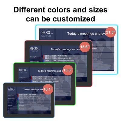 안드로이드 11 터치 스크린 디지털 사이니지 회의실 디스플레이 태블릿, NFC 및 LED 라이트 바 포함