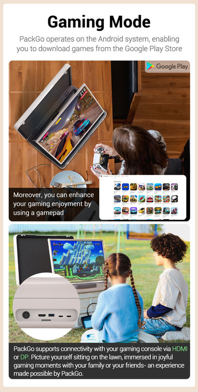 ELC PackGO 휴대용 27인치 소지품 디자인 터치 스크린 안드로이드 시스템 스마트 TV 캠핑용 스크린