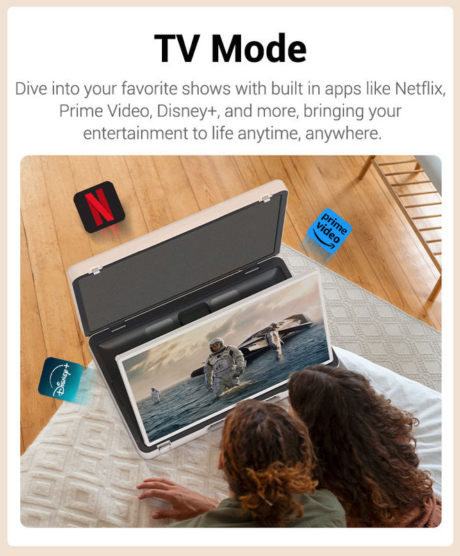 ELC PackGO 휴대용 27인치 소지품 디자인 터치 스크린 안드로이드 시스템 스마트 TV 캠핑용 스크린