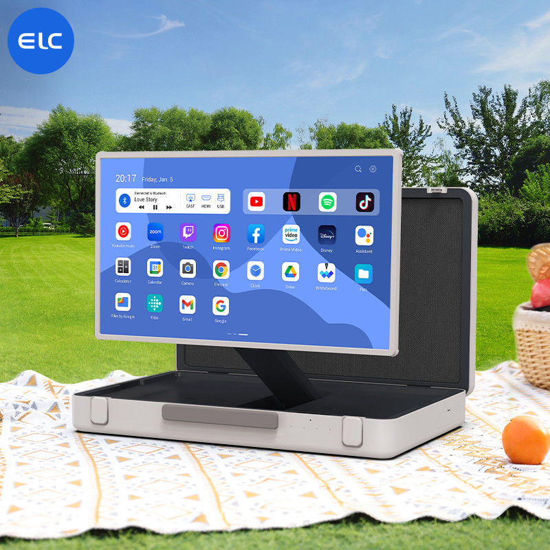 초 얇은 야외 27 인치 ELC PackGo 터치 스크린 휴대용 비디오 플레이어 스마트 TV