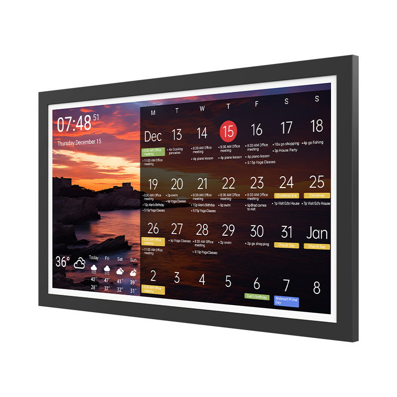 32' OEM 태블릿 4GB 램 와이파이 6 초 좁은 프레임 RK3588S2 스마트 홈 디지털 캘린더를 위한 옥타 코어 타이밍 태블릿