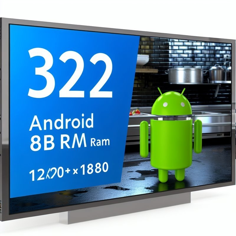 24 32인치 8+128gb 안드로이드 13 1920*1080 24인치 디지털 사이니지 디스플레이 부엌 디스플레이 스크린 부엌 디스플레이 시스템