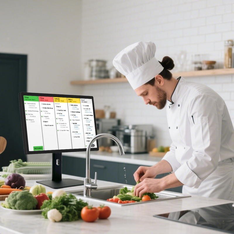 ELC 안드로이드 11 인터랙티브 터치 스크린 21.5" IPS 16:9 스크린 RK3568 이더넷 USB 3.0 for Kitchen Display 스크린 레스토랑 POS