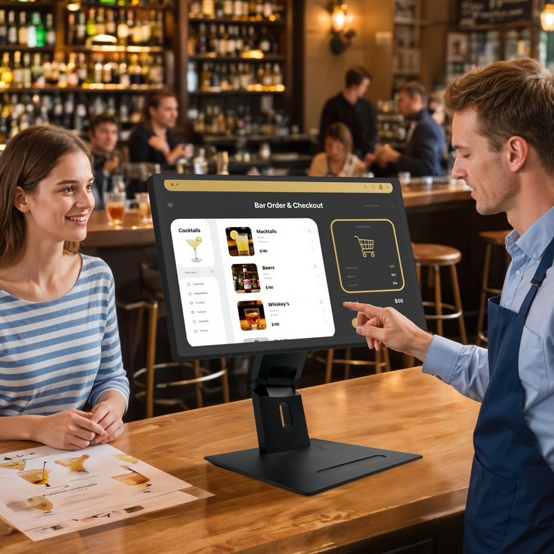 Android14 RK3576 21.5" 4+32/8+64G 레스토랑 태블릿 POS 주방 디스플레이 시스템 화면용 하이라이트 터치 스크린 휴대용 TV
