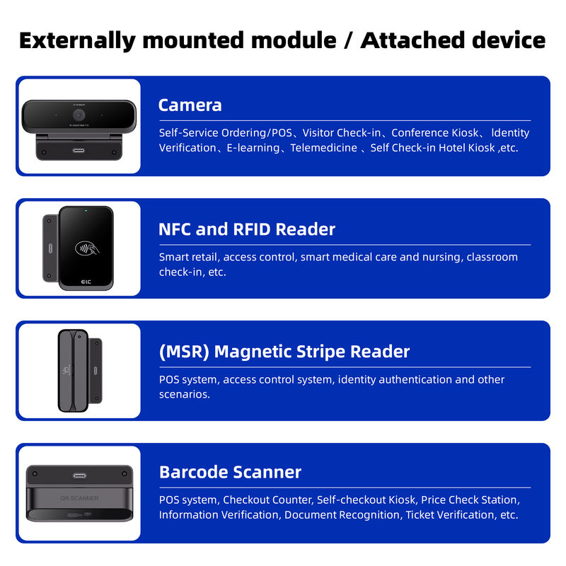 21.5" 터치 스크린 안드로이드 태블릿 RK3576 레스토랑 판매점 반구 키오스크 셀프 서비스 주문기
