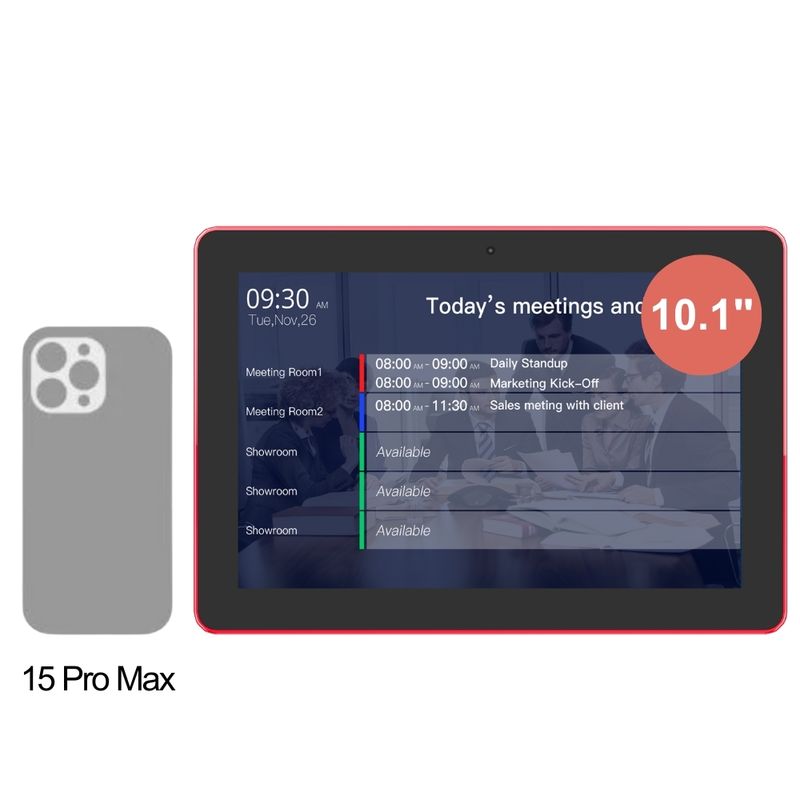 안드로이드 11 터치 스크린 디지털 사이니지 회의실 디스플레이 태블릿, NFC 및 LED 라이트 바 포함