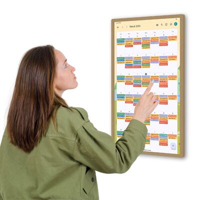 위트라 좁은 프레임 디지털 가족 벽 달력, 온라인 월간 디지털 가족 계획기